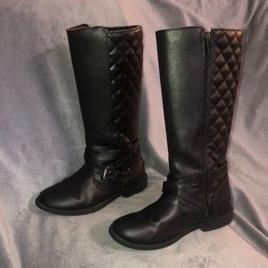 Girl's SO (99042) Carrie Black Tall Riding Boots / Size 1 Med